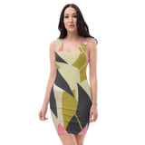 All-over printed bodycon dress with a fitted design, made from smooth microfiber fabric with four-way stretch.