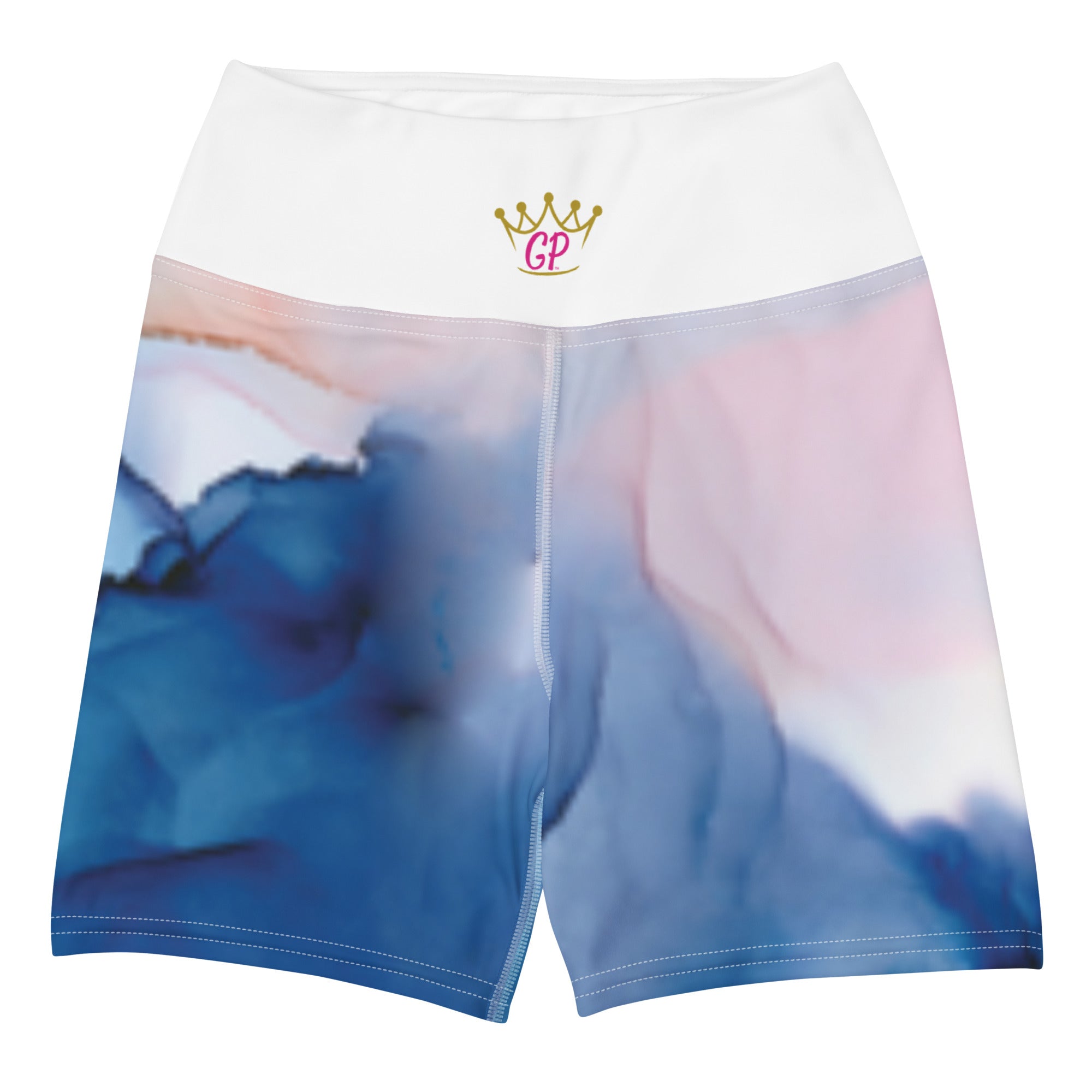 High-rise yoga shorts designed for performance, showcasing their flexibility and supportive waistband.