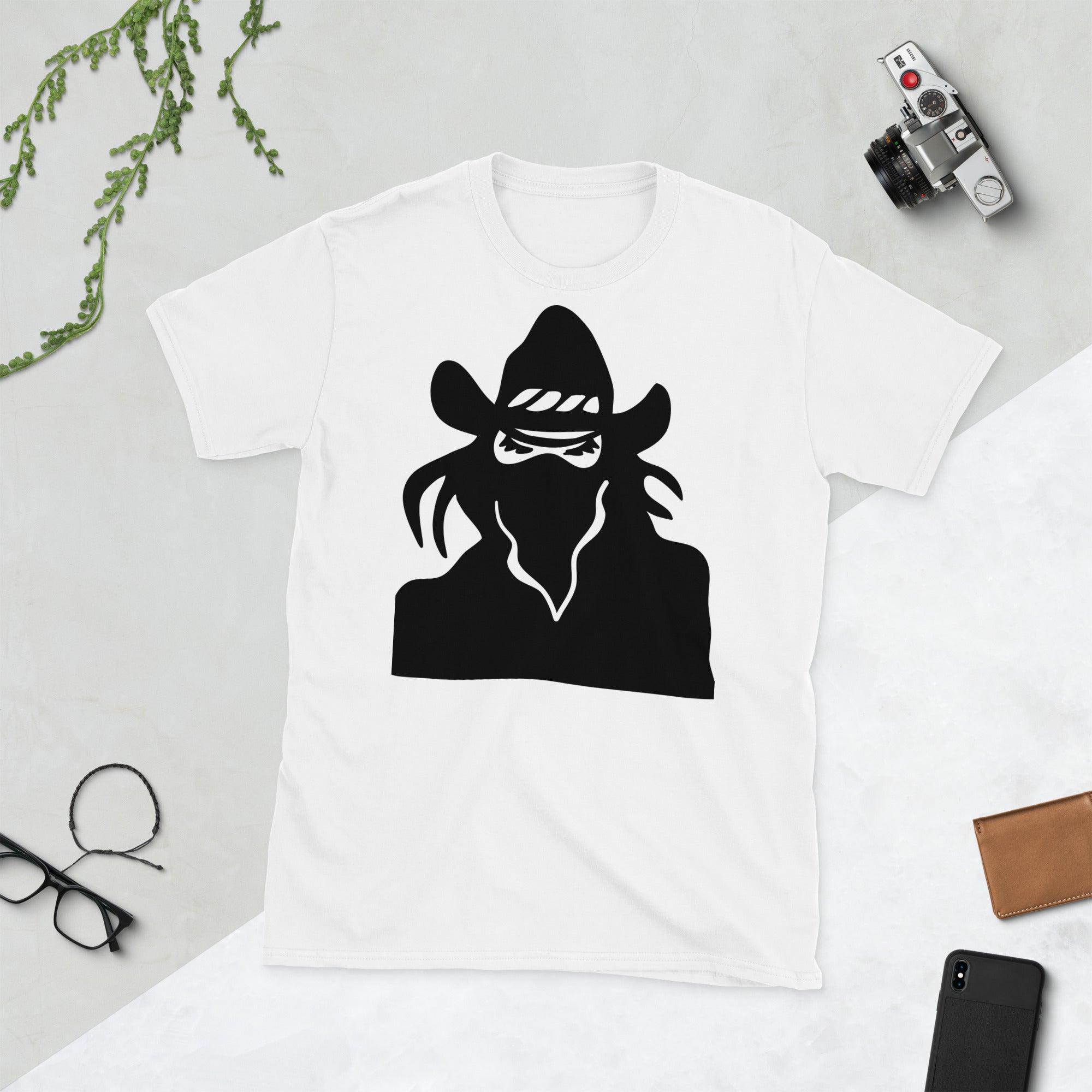 Short-sleeve unisex t-shirt made from 100% ring-spun cotton, featuring double stitching and shoulder-to-shoulder taping