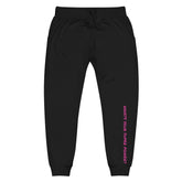 Unisex fleece sweatpants with ribbed cuffs, multiple pockets, and a cozy fleece lining.