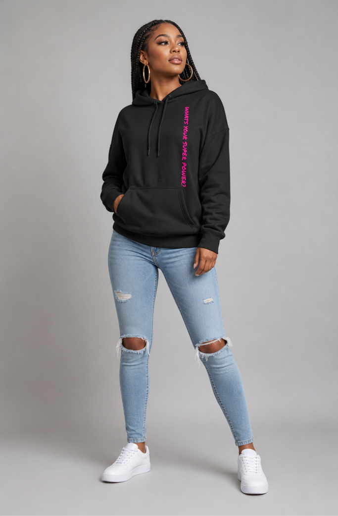 Girl Power Crown-Back Hoodie